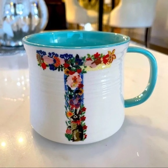 NWT Anthropologie Nathalie Lete Bouquet Monogram Mug T - Picture 3 of 4